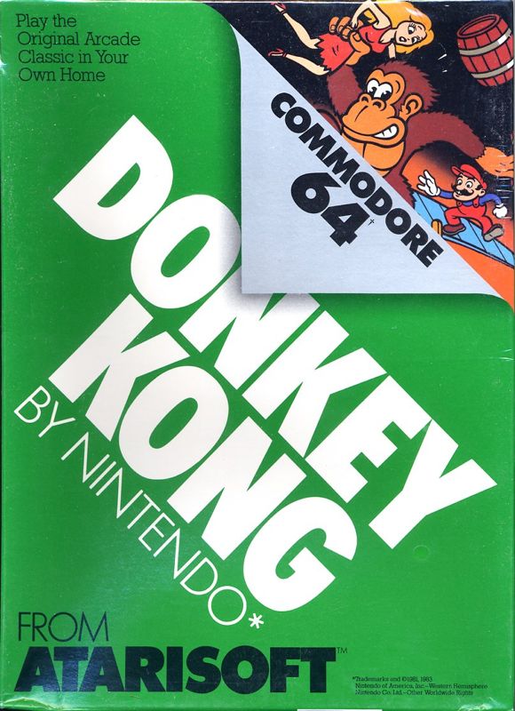 Donkey Kong box art for Commodore 64
